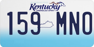KY license plate 159MNO