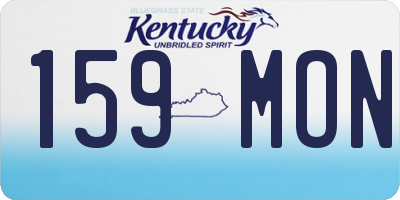 KY license plate 159MON
