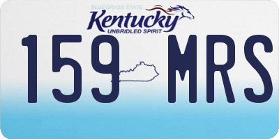 KY license plate 159MRS
