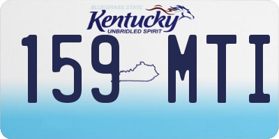 KY license plate 159MTI
