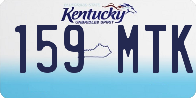KY license plate 159MTK
