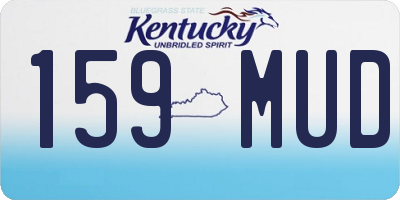 KY license plate 159MUD