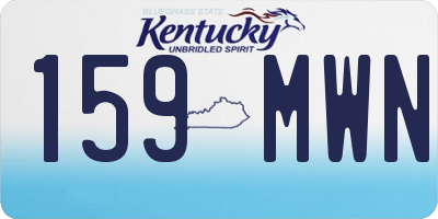 KY license plate 159MWN