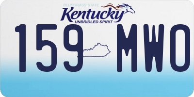 KY license plate 159MWO