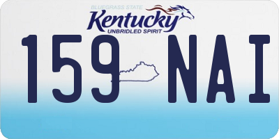 KY license plate 159NAI
