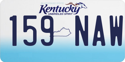 KY license plate 159NAW