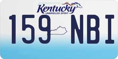 KY license plate 159NBI