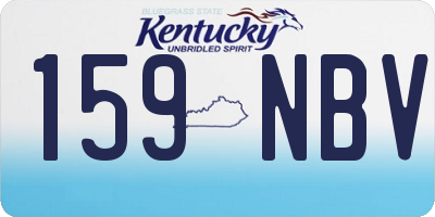 KY license plate 159NBV