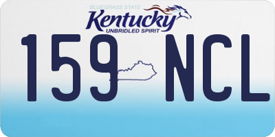 KY license plate 159NCL