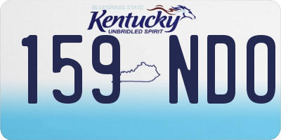 KY license plate 159NDO