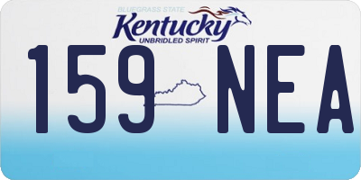 KY license plate 159NEA