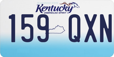KY license plate 159QXN