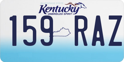 KY license plate 159RAZ