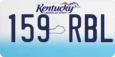 KY license plate 159RBL