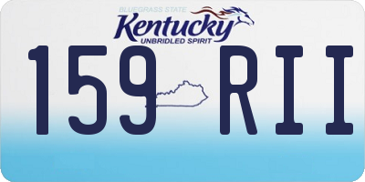 KY license plate 159RII