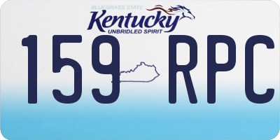 KY license plate 159RPC