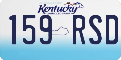 KY license plate 159RSD