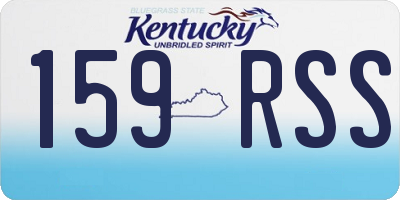 KY license plate 159RSS