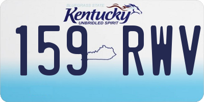 KY license plate 159RWV