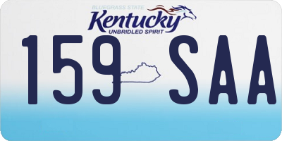 KY license plate 159SAA