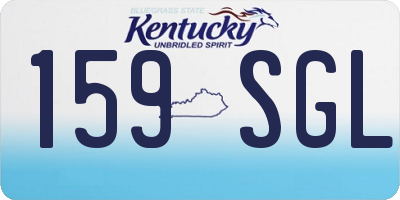 KY license plate 159SGL
