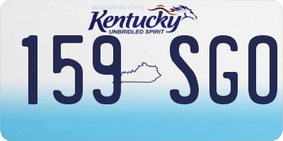 KY license plate 159SGO