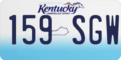 KY license plate 159SGW