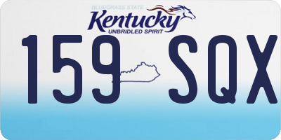 KY license plate 159SQX