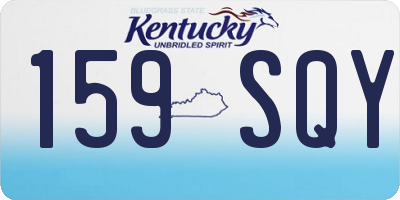 KY license plate 159SQY