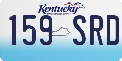 KY license plate 159SRD