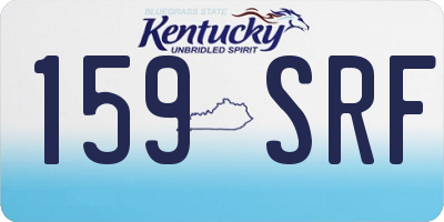 KY license plate 159SRF