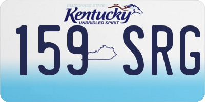 KY license plate 159SRG