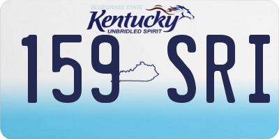 KY license plate 159SRI