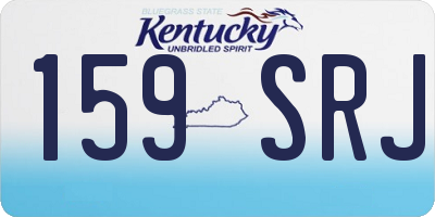 KY license plate 159SRJ