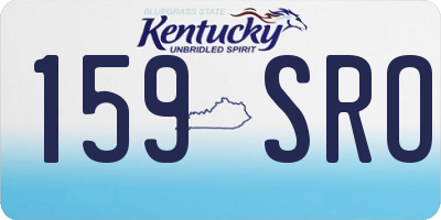 KY license plate 159SRO