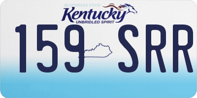 KY license plate 159SRR