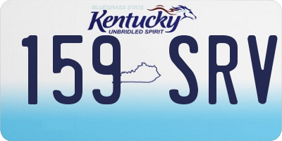 KY license plate 159SRV