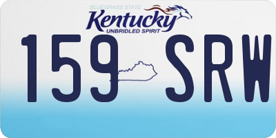 KY license plate 159SRW