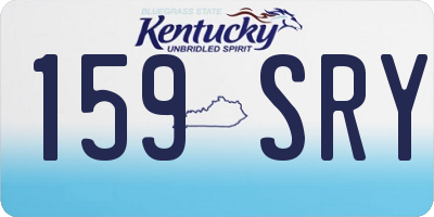 KY license plate 159SRY