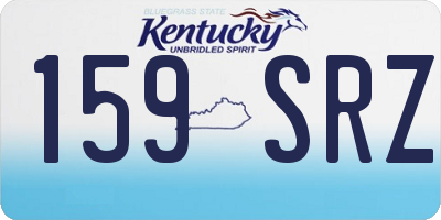 KY license plate 159SRZ