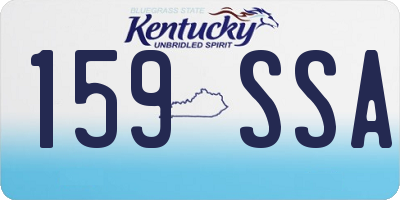 KY license plate 159SSA