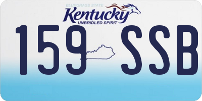 KY license plate 159SSB