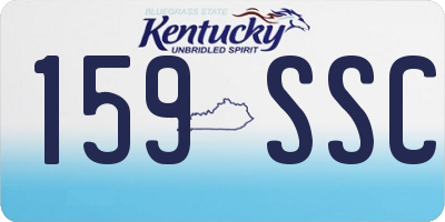 KY license plate 159SSC