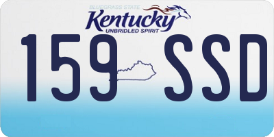 KY license plate 159SSD