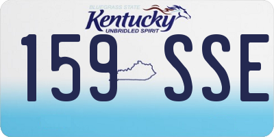 KY license plate 159SSE