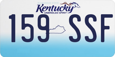 KY license plate 159SSF