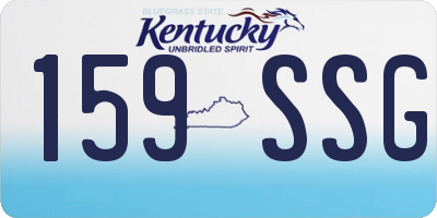KY license plate 159SSG