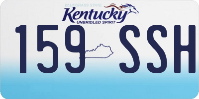 KY license plate 159SSH