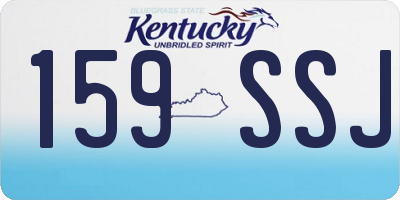 KY license plate 159SSJ