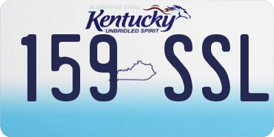 KY license plate 159SSL